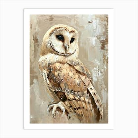 Oriental Bay Owl Painting 2 Art Print