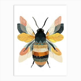 Colourful Insect Illustration Bee 17 Art Print