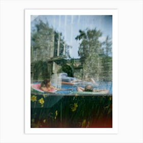 Hot Tub Double Exposure 2024 Art Print