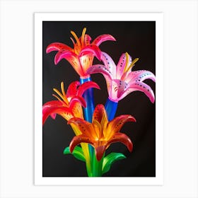 Bright Inflatable Flowers Gloriosa Lily 2 Art Print