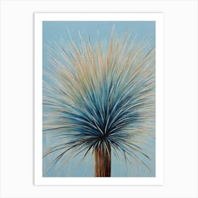 Blue Australian Native Grasstrees Painting Art Print