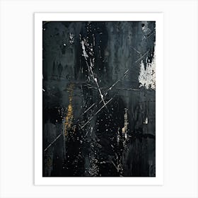 Black And White Abstract Painting 1 Art Print