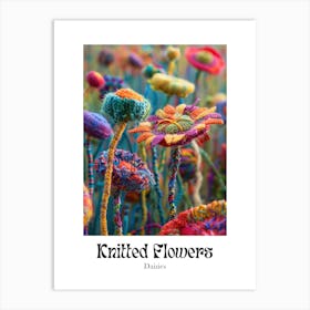 Knitted Flowers Daisies 3 Art Print
