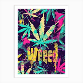 Bold Weed Art Poster