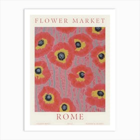 Flower Market Rome 1 Art Print