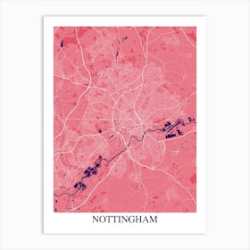 Nottingham Pink Purple Art Print