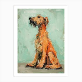 Irish Wolfhound Acrylic Painting 1 Art Print