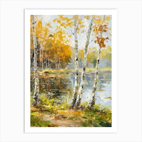 Birch Trees By The Lake 8 Art Print