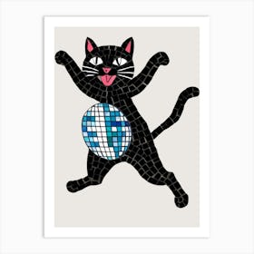 Disco Cat 8 Art Print