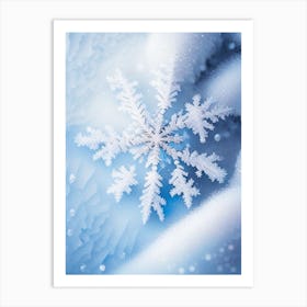 Cold, Snowflakes, Soft Colours 3 Art Print