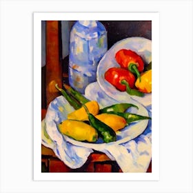Serrano Pepper 2 Cezanne Style vegetable Art Print