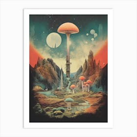 Mushroom Collage 5 Art Print