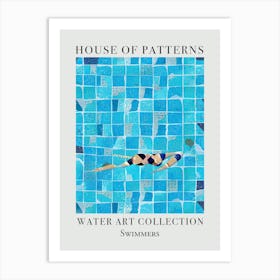 House Of Patterns Swimmers Water 1 Art Print