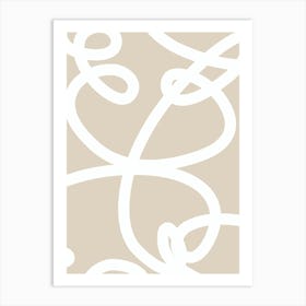 Beige Swirls Art Print