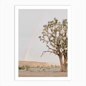 Desert Tree Rainbow Art Print