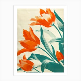 Orange Tulips 7 Art Print