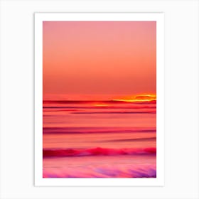 Coolangatta Beach, Australia Pink Beach Art Print