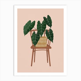 Philodendron On A Chair Art Print