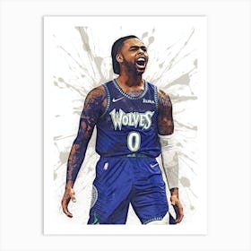 D Angelo Russell Minnesota Timberwolves Art Print