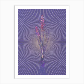 Geometric Autumn Squill Mosaic Botanical Art on Veri Peri Art Print