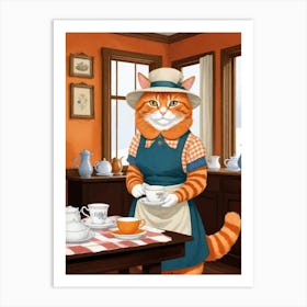 Cat In A Hat 7 Art Print