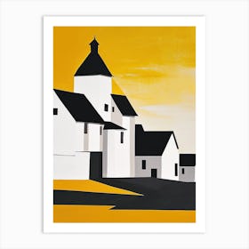 White Church Minimalism Art Print