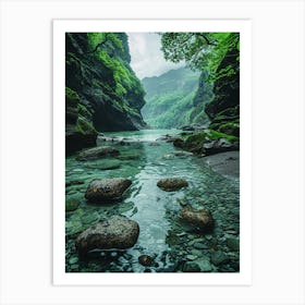 River In The Mountains 1 Art Print