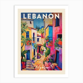 Byblos Lebanon 3 Fauvist Painting  Travel Poster Art Print