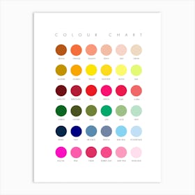 Colour Chart Art Print