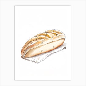 Pide Bakery Product Quentin Blake Illustration Art Print