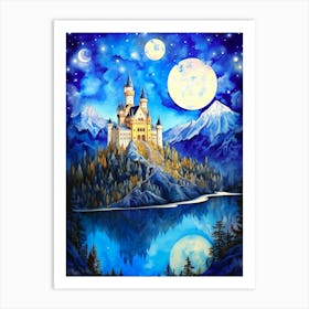 Castle In The Moonlight Art Print