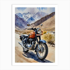 Royal Enfield Ladakh Art Print