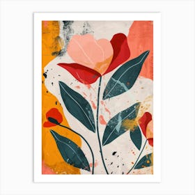 Abstract Flower Painting 4 Art Print