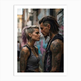 Tattooed Couple Art Print