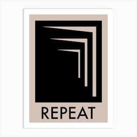 Repeat Retro Motivational Art Print
