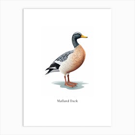 Mallard Duck Kids Animal Poster Art Print