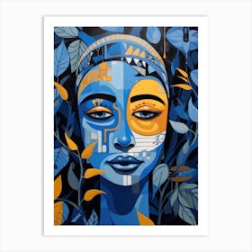 Blue Woman 1 Art Print