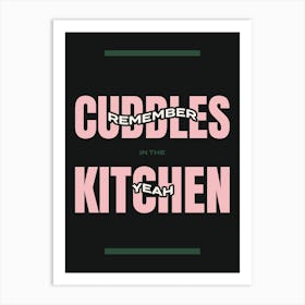Cuddles In The Kitchen 3 Art Print