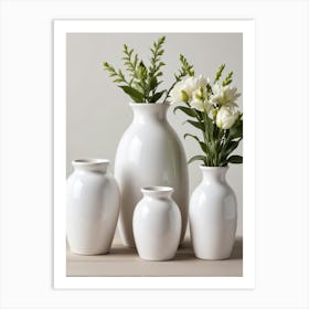 White Vase Art Print