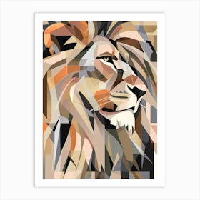 Abstract Lion 5 Art Print