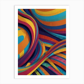 Abstract Wavy Lines 2 Art Print