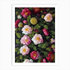 Queen Anne’S Lace Still Life Oil Painting Flower Art Print