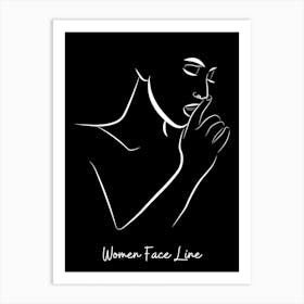 Women Face Line 1 Art Print