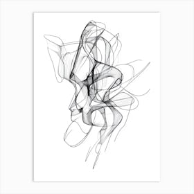 Abstract Drawing Of A Woman Art Print