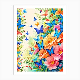 Butterfly Garden 1 Art Print