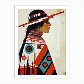 Nez Perce Nuances In Abstract Art ! Native American Art Art Print