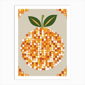 Orange Mosaic 25 Art Print