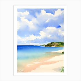 Sandy Island 2, Anguilla Watercolour Art Print