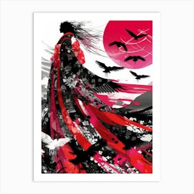 Samurai Woman Art Print