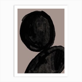 Beige Black 1 Art Print